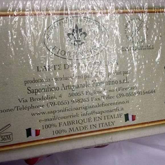 Olive Scented Soap  Saponificio Artigianale Tuscan County 3 Bars 4.4oz - Picture 6 of 7